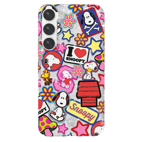Snoopy Patchwork Glitter Samsung Case