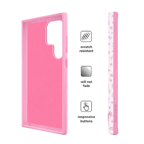 Dainty Pink Floral Samsung Case