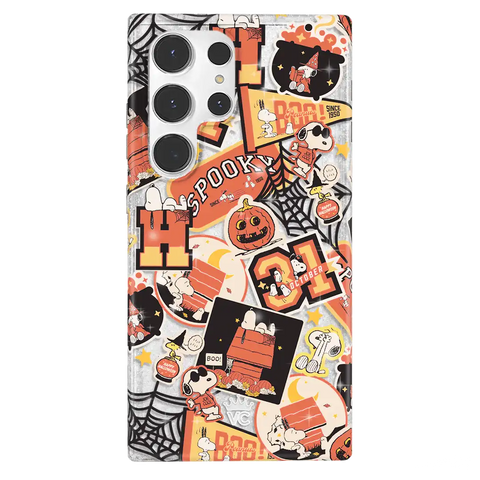 Snoopy Halloween Varsity Glitter Samsung Case