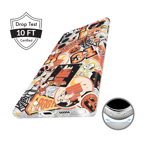 Snoopy Halloween Varsity Glitter Samsung Case
