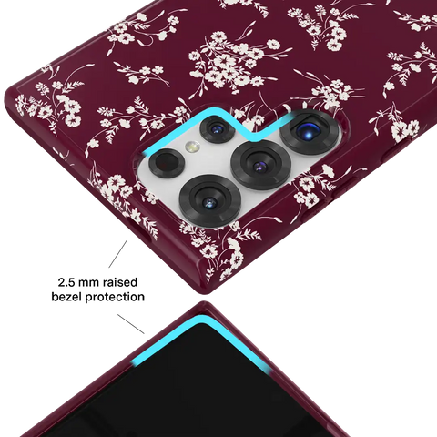 French Burgundy Floral Samsung Case