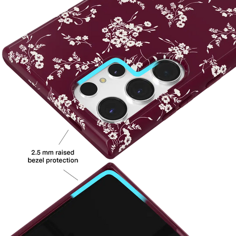 French Burgundy Floral Samsung Case