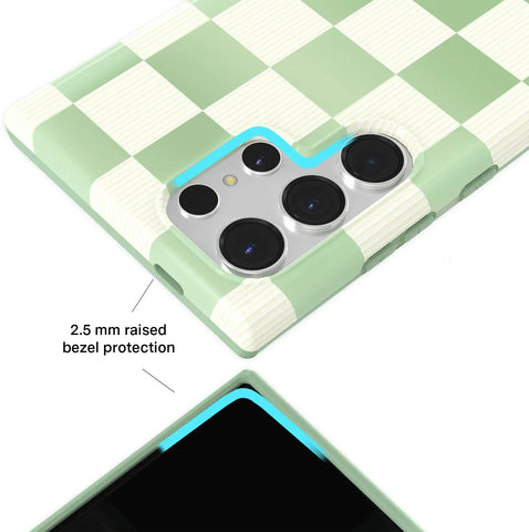 Pistachio Vibe Checkered Samsung Case