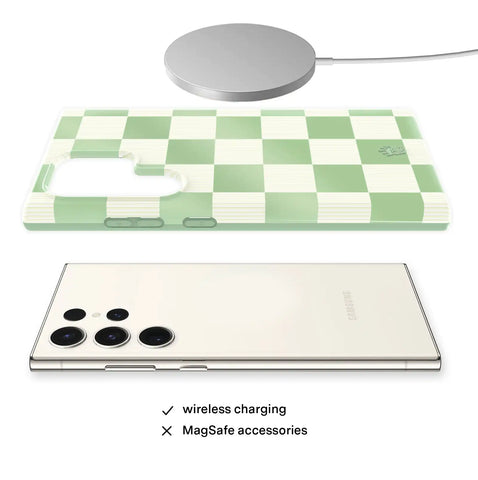 Pistachio Vibe Checkered Samsung Case