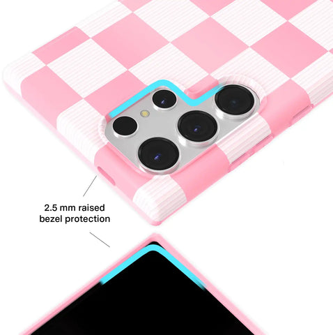 Pink Vibe Checkered Samsung Case
