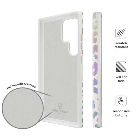 White Opal Leopard Samsung Case