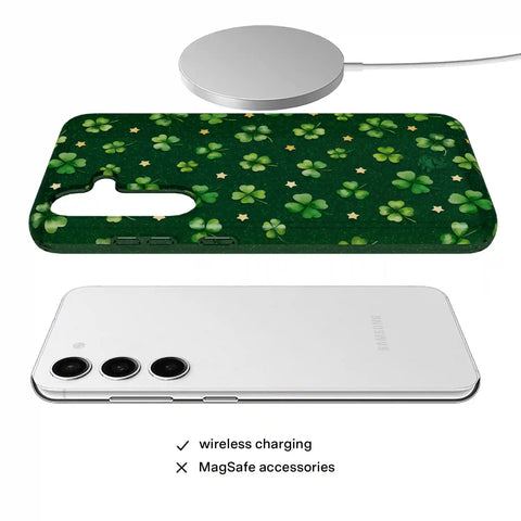 Lucky Clover Glitter Samsung Case