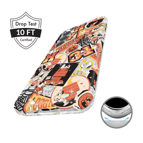 Snoopy Halloween Varsity Glitter Samsung Case