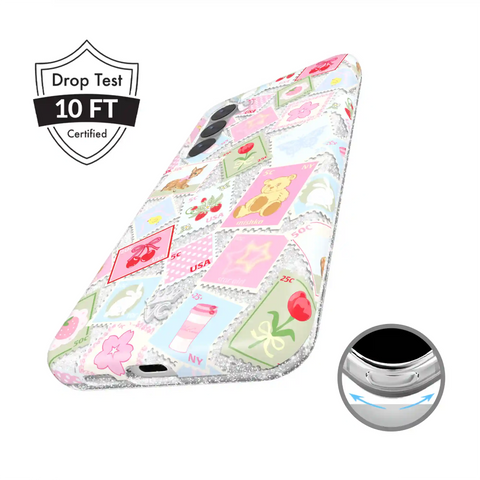Spring Whimsy Stamps Glitter Samsung Case
