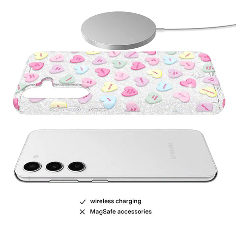 Sweet Hearts Glitter Samsung Case