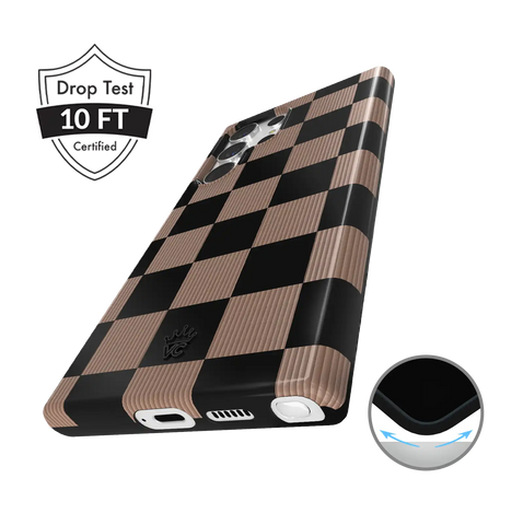 Mocha Vibe Checkered Samsung Case