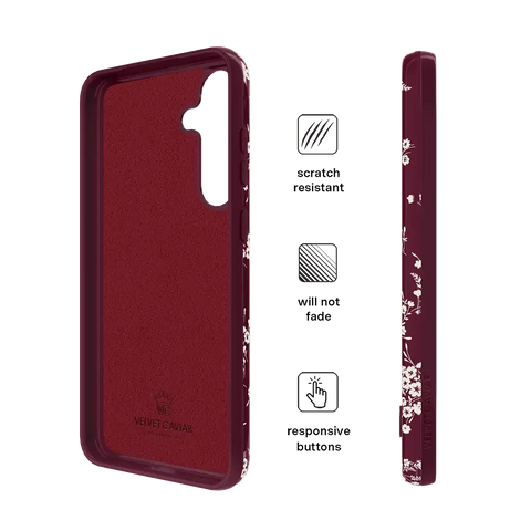 French Burgundy Floral Samsung Case