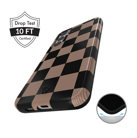 Mocha Vibe Checkered Samsung Case