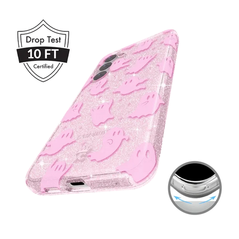 Ghosted Pink Glitter Samsung Case