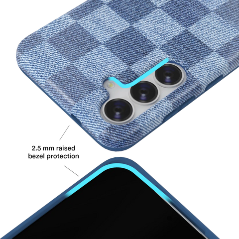 Denim Vibe Checkered Samsung Case