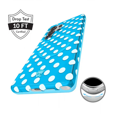 Aquamarine Polka Dot Samsung Case