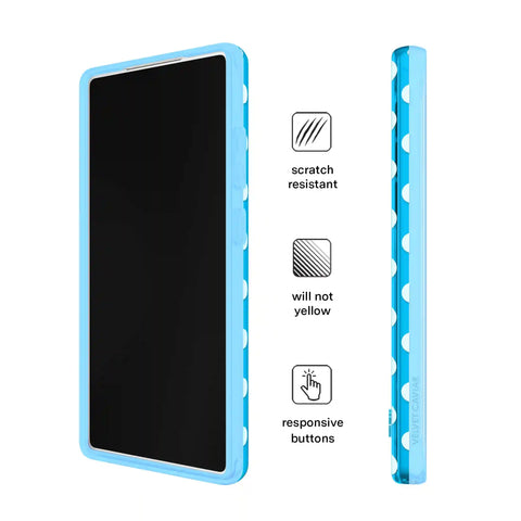 Aquamarine Polka Dot Samsung Case