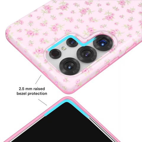 Dainty Pink Floral Samsung Case