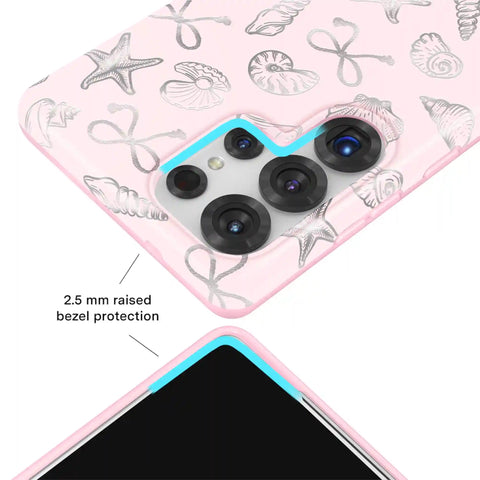 Pink Coastal Seashells Samsung Case