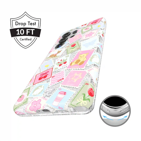 Spring Whimsy Stamps Glitter Samsung Case