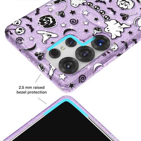 Witchy Lilac Glitter Samsung Case