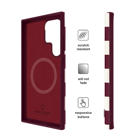 Burgundy Vibe Checker Samsung Case