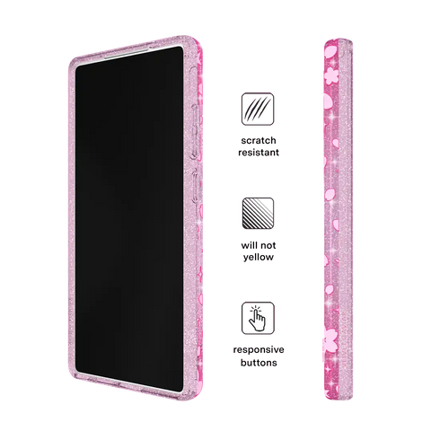 Cherry Blossom Glitter Samsung Case