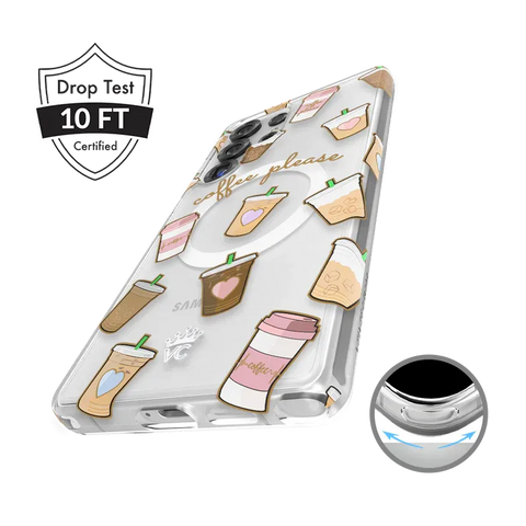 Coffee First Clear Samsung Galaxy Case
