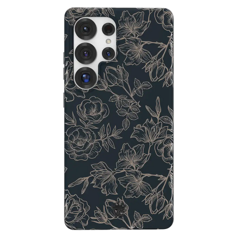Floral Rose Gold Chrome Samsung Galaxy Case