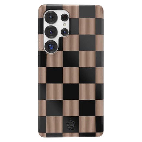 Mocha Vibe Checkered Samsung Case