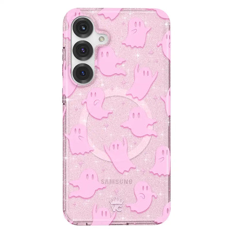 Ghosted Pink Glitter Samsung Case