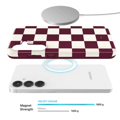 Burgundy Vibe Checker Samsung Case
