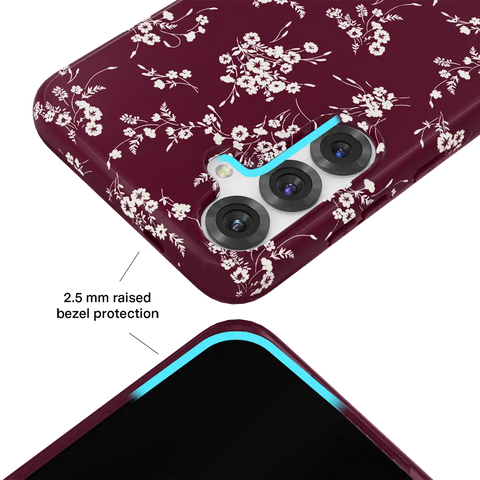 French Burgundy Floral Samsung Case