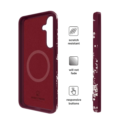 French Burgundy Floral Samsung Case