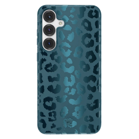 Metallic Navy Leopard Samsung Case