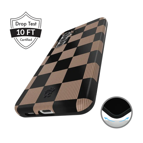 Mocha Vibe Checkered Samsung Case