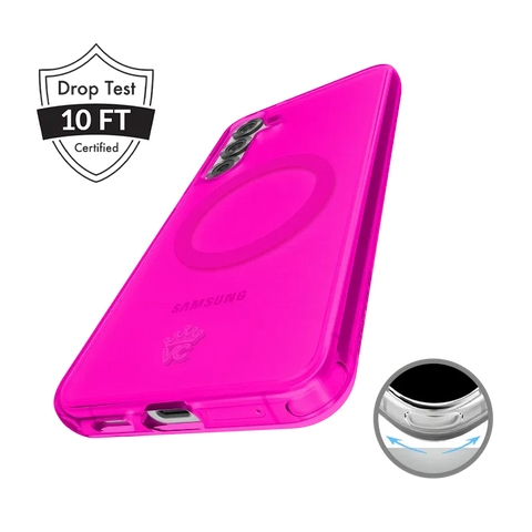 Neon Pink Clear Samsung Case