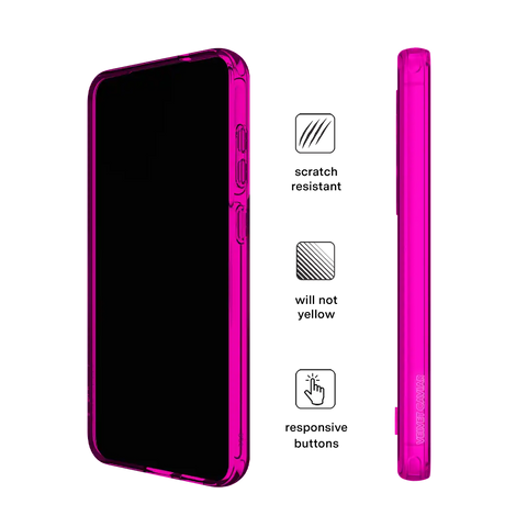 Neon Pink Clear Samsung Case