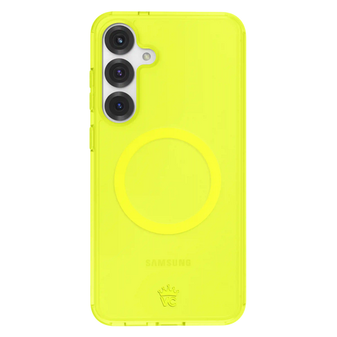 Neon Yellow Clear Samsung Case