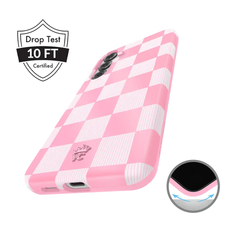 Pink Vibe Checkered Samsung Case