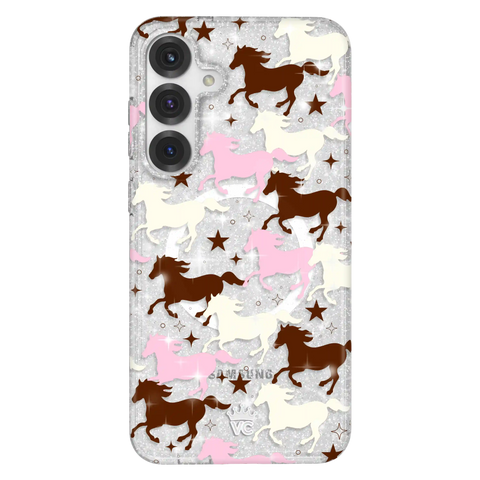 Pink Pony Glitter Samsung Case