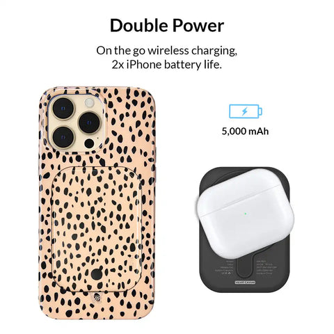 Spotted Cheetah Portable MagSafe Charger Power Pack