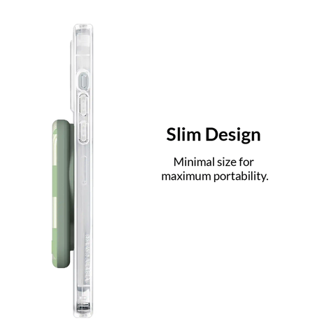 Pistachio Vibe Checkered Portable MagSafe Charger Power Pack