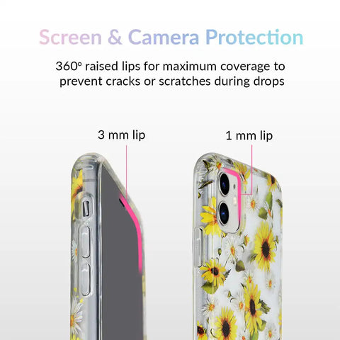 Sunflower Daisy Clear iPhone Case