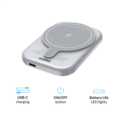 Chrome Leopard Portable MagSafe Charger Power Pack