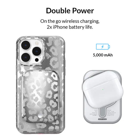 Chrome Leopard Portable MagSafe Charger Power Pack