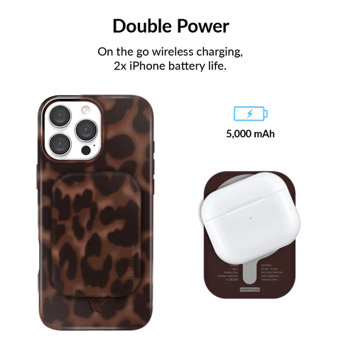 It Girl Leopard Portable MagSafe Charger Power Pack