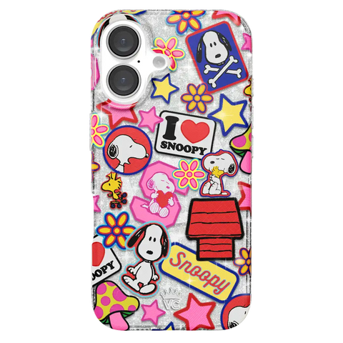 Snoopy Patchwork Glitter iPhone Case
