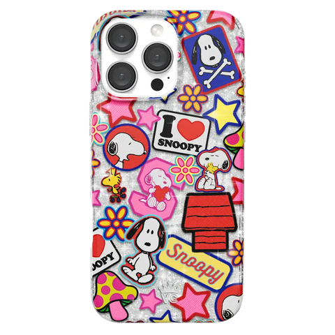 Snoopy Patchwork Glitter iPhone Case