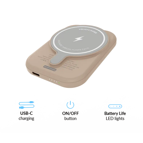 Sand Stone Portable MagSafe Charger Power Pack